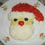 Salata u obliku djeda mraza za novu godinu