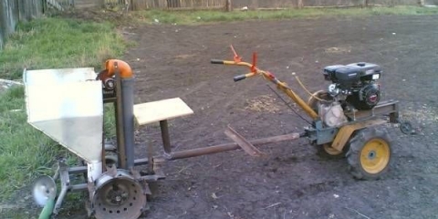 Sadilica za krompir: dimenzije hodnog traktora