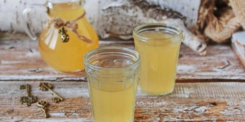 Kvas od brezovog soka sa suvim grožđem