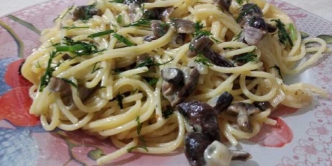 Tjestenina sa gljivama: recepti sa fotografijama