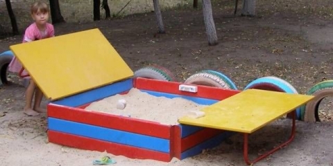 Diy sandbox sa poklopcem