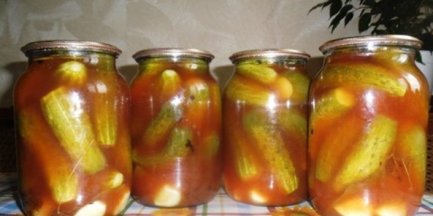 Recepti za krastavce u soku od paradajza za zimu: pravila kiseljenja i konzerviranja