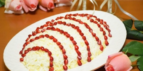 Perle za salatu u snijegu: recepti sa fotografijama