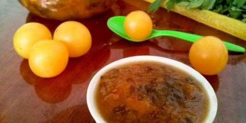 Tkemali sos od žutih višanja