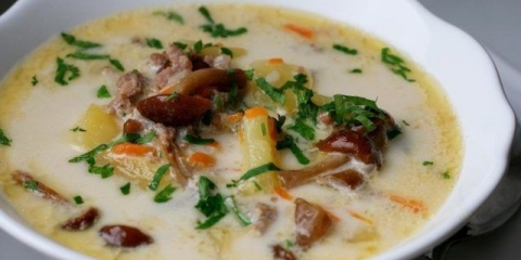 Sirna supa sa pečurkama: recepti za kuvanje